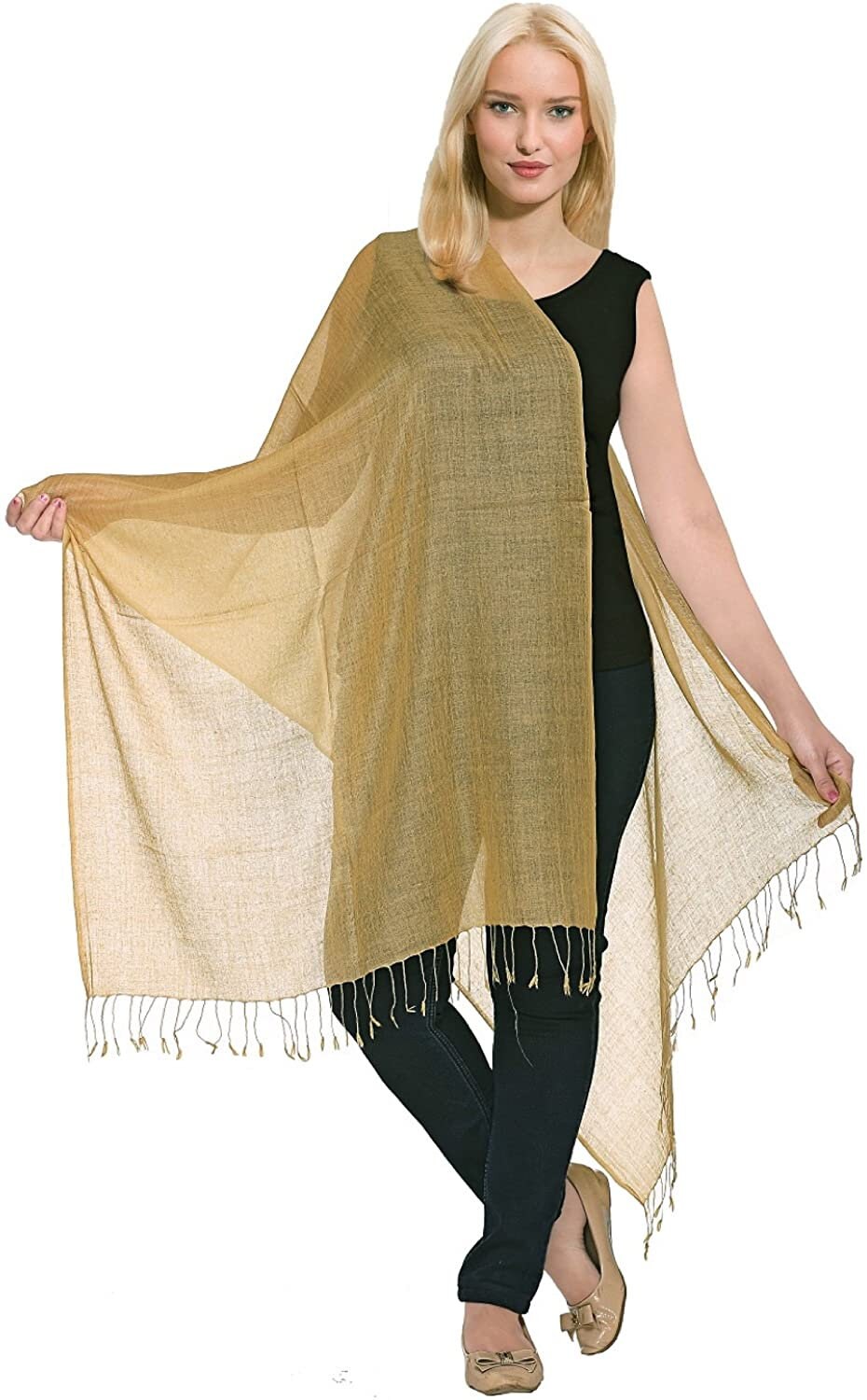 Luxurious Wool Silk Pashmina Shawl Wrap Scarf Elegant and Exclusive Remarkably Soft, Warm & Very Lightweight Fashionable Stylish