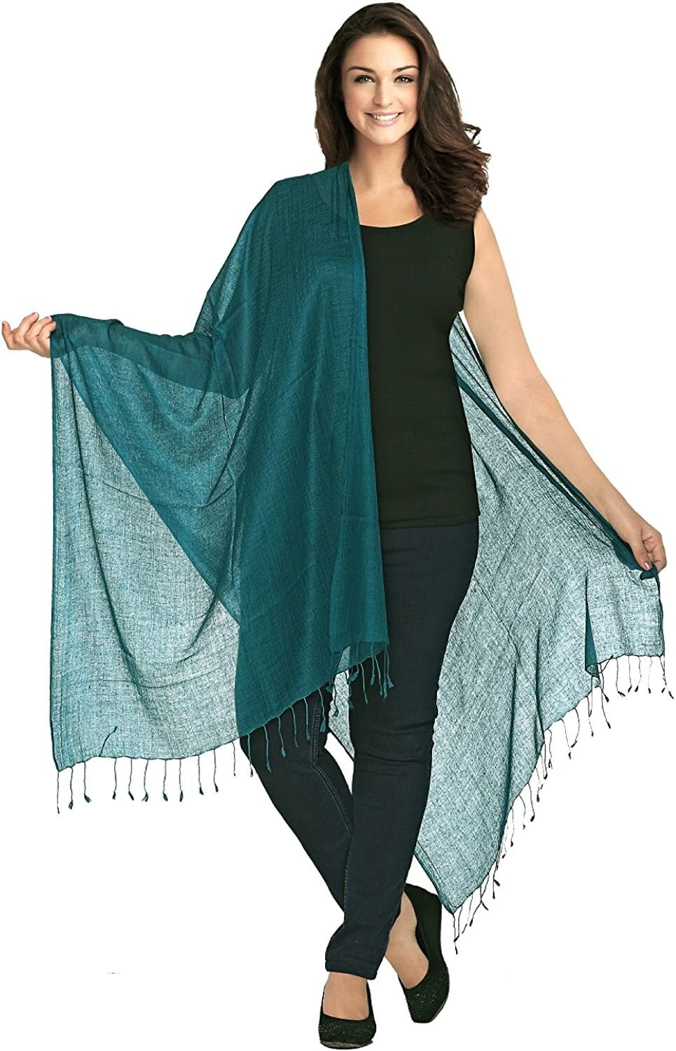 Luxurious Wool Silk Pashmina Shawl Wrap Scarf Elegant and Exclusive Remarkably Soft, Warm & Very Lightweight Fashionable Stylish
