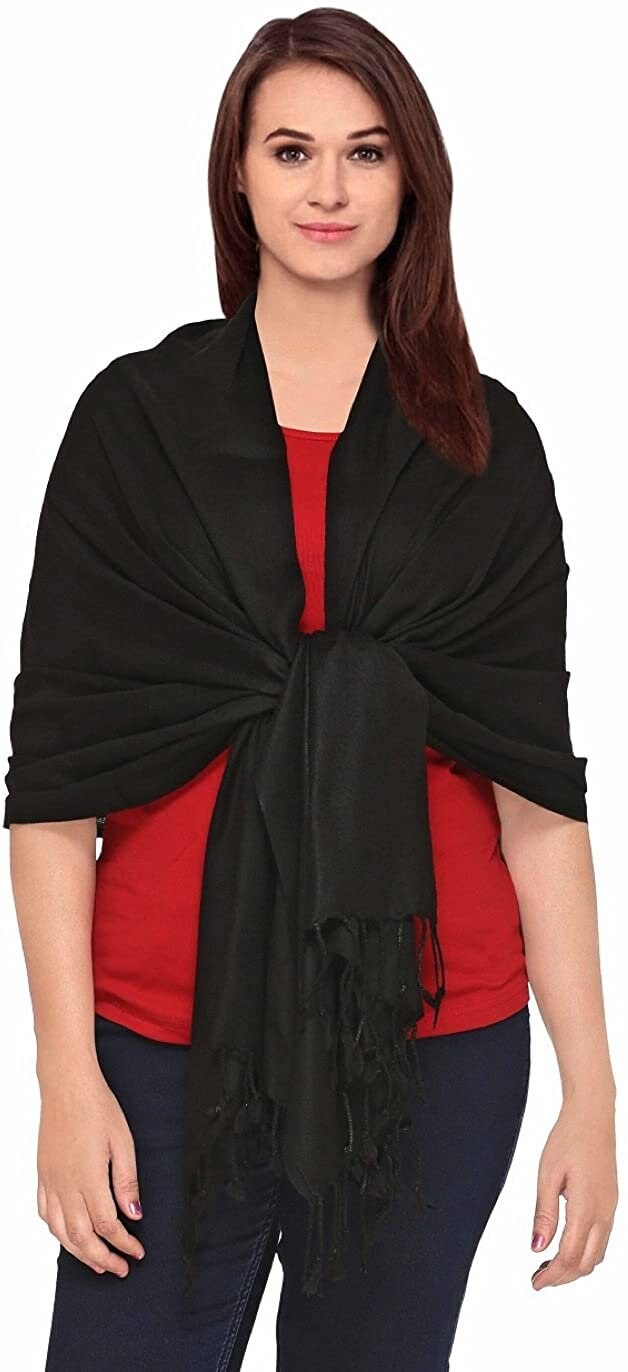 Luxurious Wool Silk Pashmina Shawl Wrap Scarf Elegant and Exclusive Remarkably Soft, Warm & Very Lightweight Fashionable Stylish