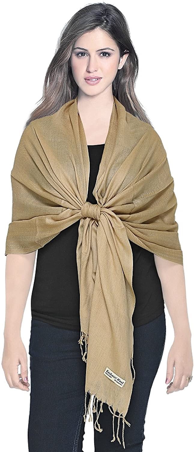 Luxurious Wool Silk Pashmina Shawl Wrap Scarf Elegant and Exclusive Remarkably Soft, Warm & Very Lightweight Fashionable Stylish