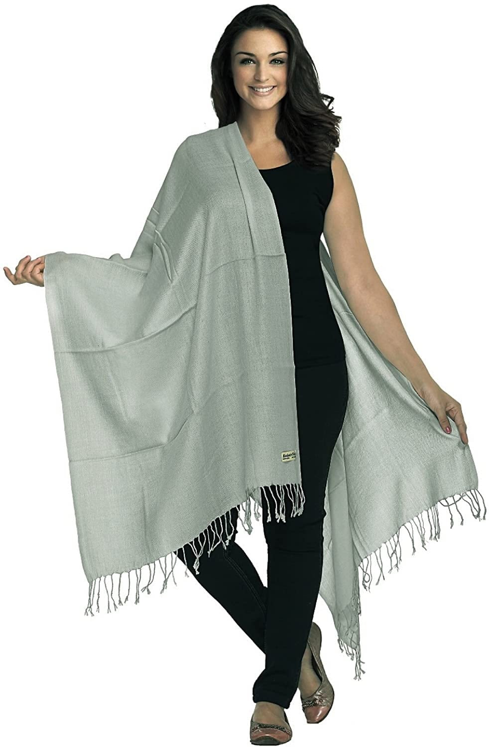 Luxurious Wool Silk Pashmina Shawl Wrap Scarf Elegant and Exclusive Remarkably Soft, Warm & Very Lightweight Fashionable Stylish