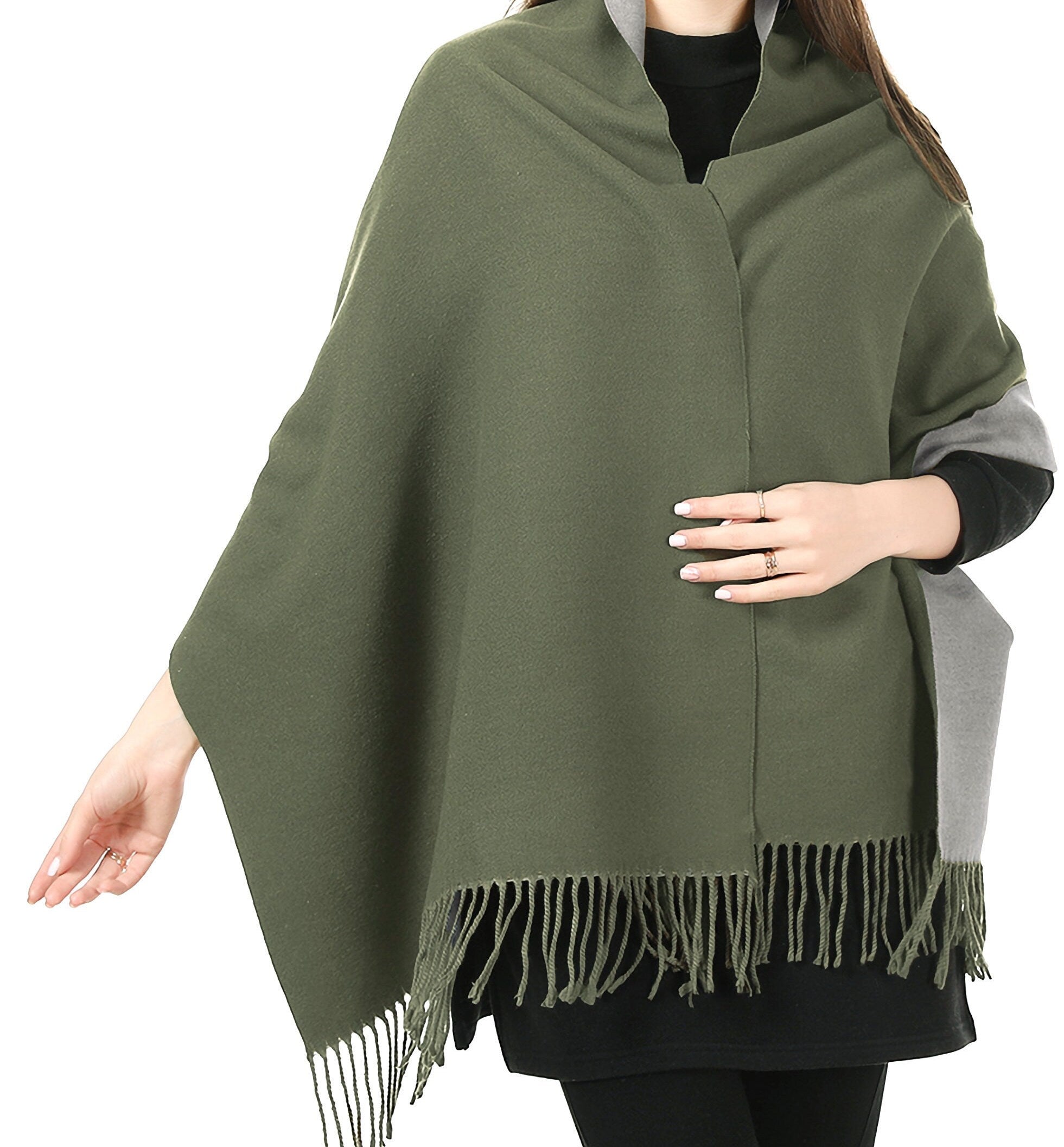 Reversible Winter Scarf Scarves Wrap Blanket Shawl Warm Soft Cosy