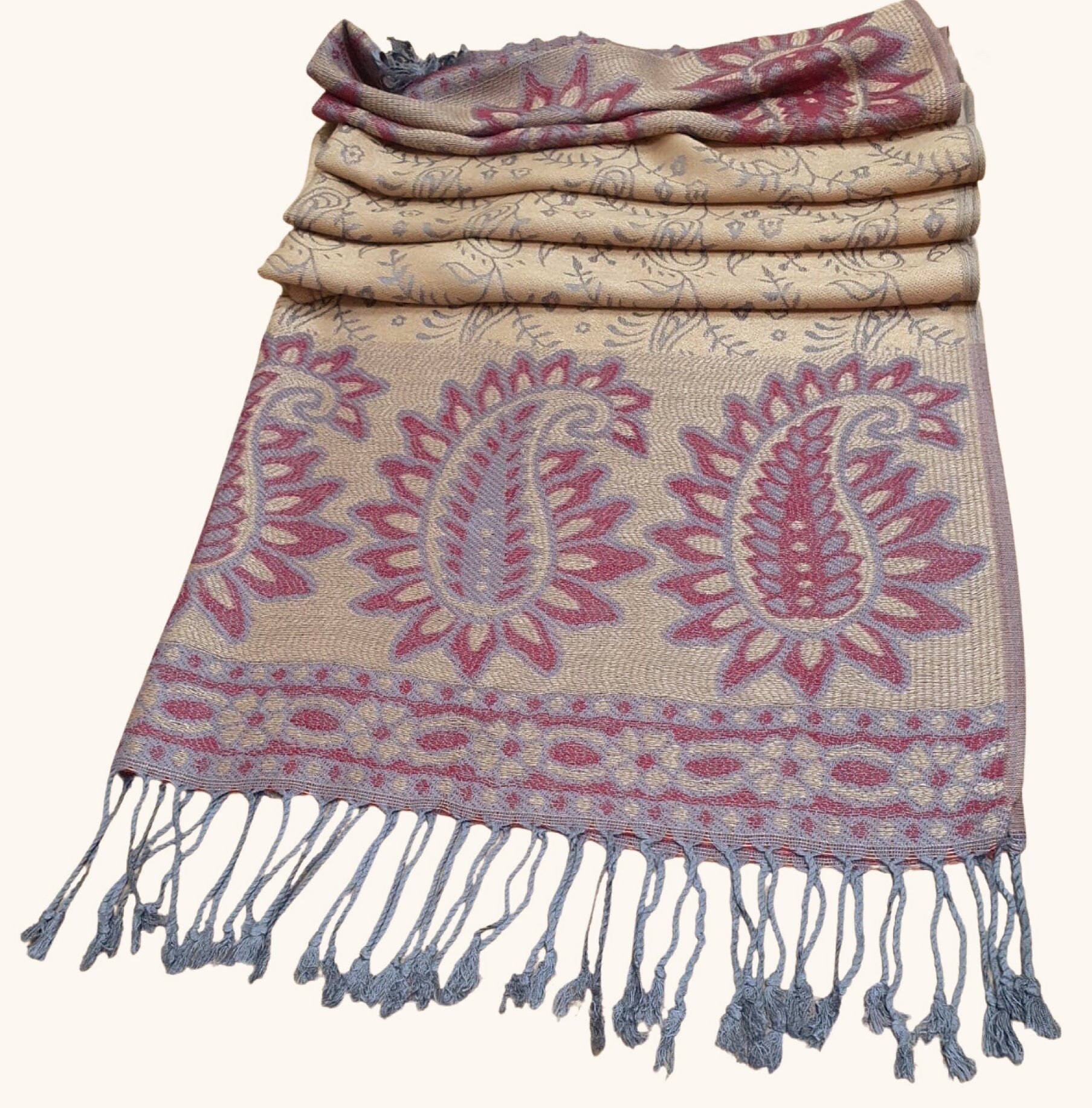 Regal Paisley Elegance Luxurious Pashmina Feel Shawl for Timeless Style & Cozy Warmth For Ladies