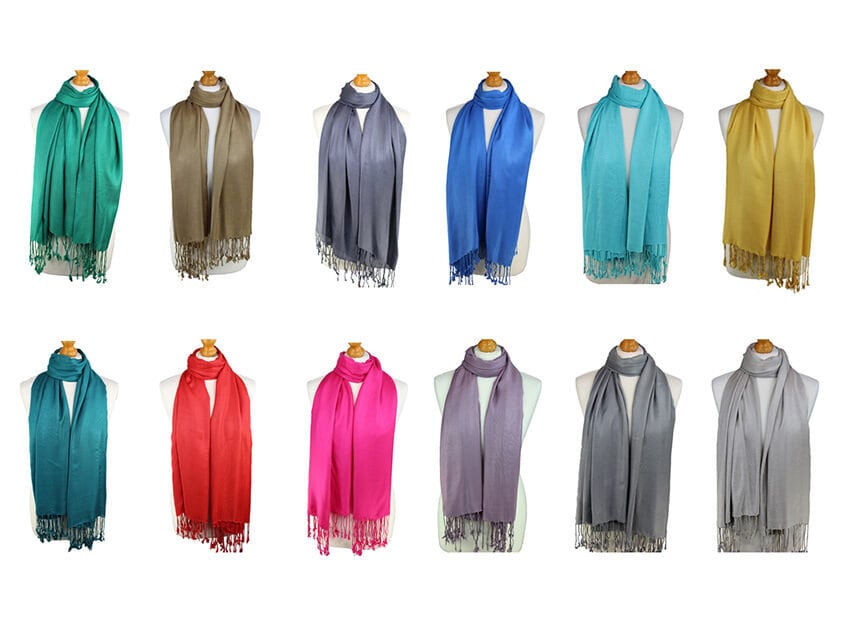 Wholesale / Job Lot / Pack Of 10 Assorted Shawls Scarfs Wraps Factory Seconds