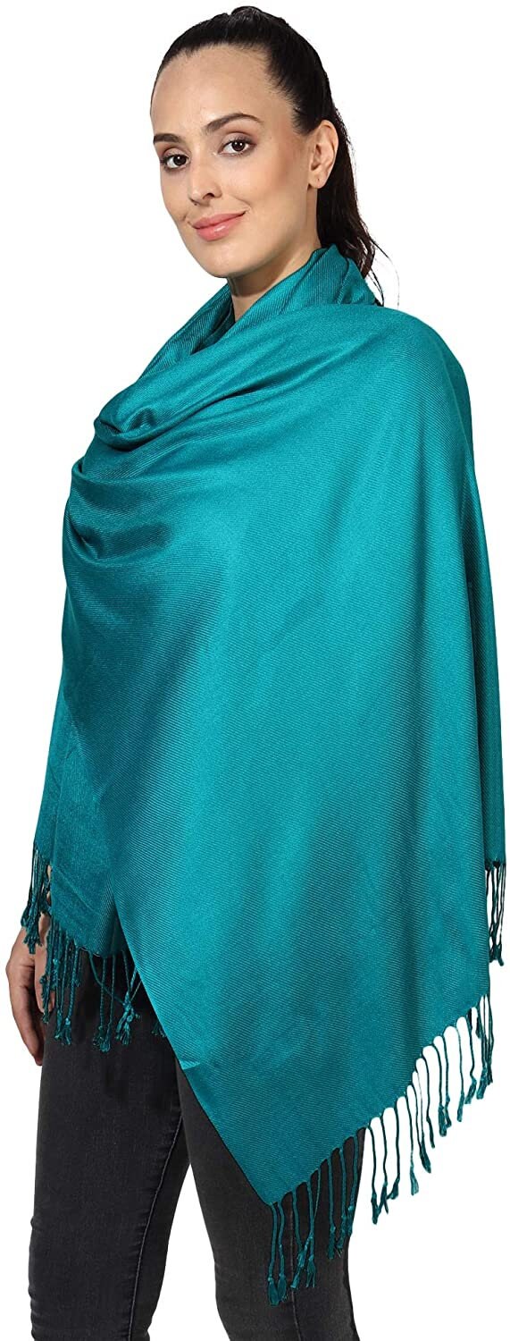 Pashmina Style All Seasons Handcrafted Wrap Shawl Stole Scarf Selection of Color Baby Pink, Pink, Dusky Pink, Lilac, White, burnt Orange