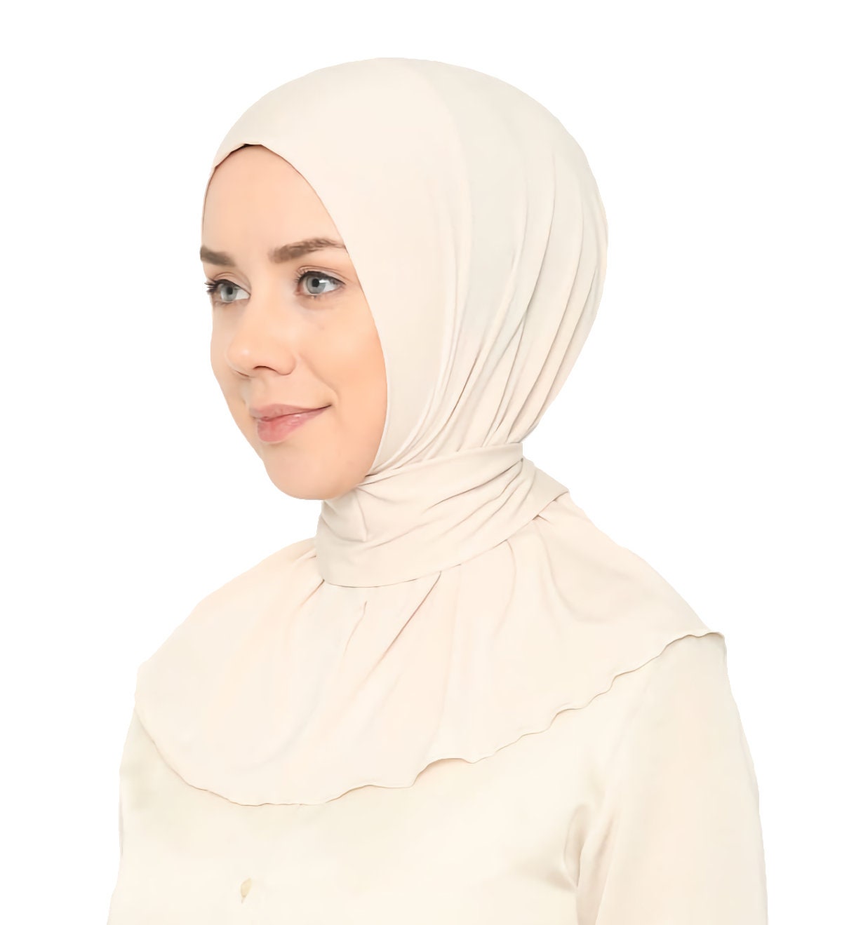 Ready To Go Instant Hijab for Ladies Girls Women With Tie Back Buttons Premium Quality Jersey Scarf