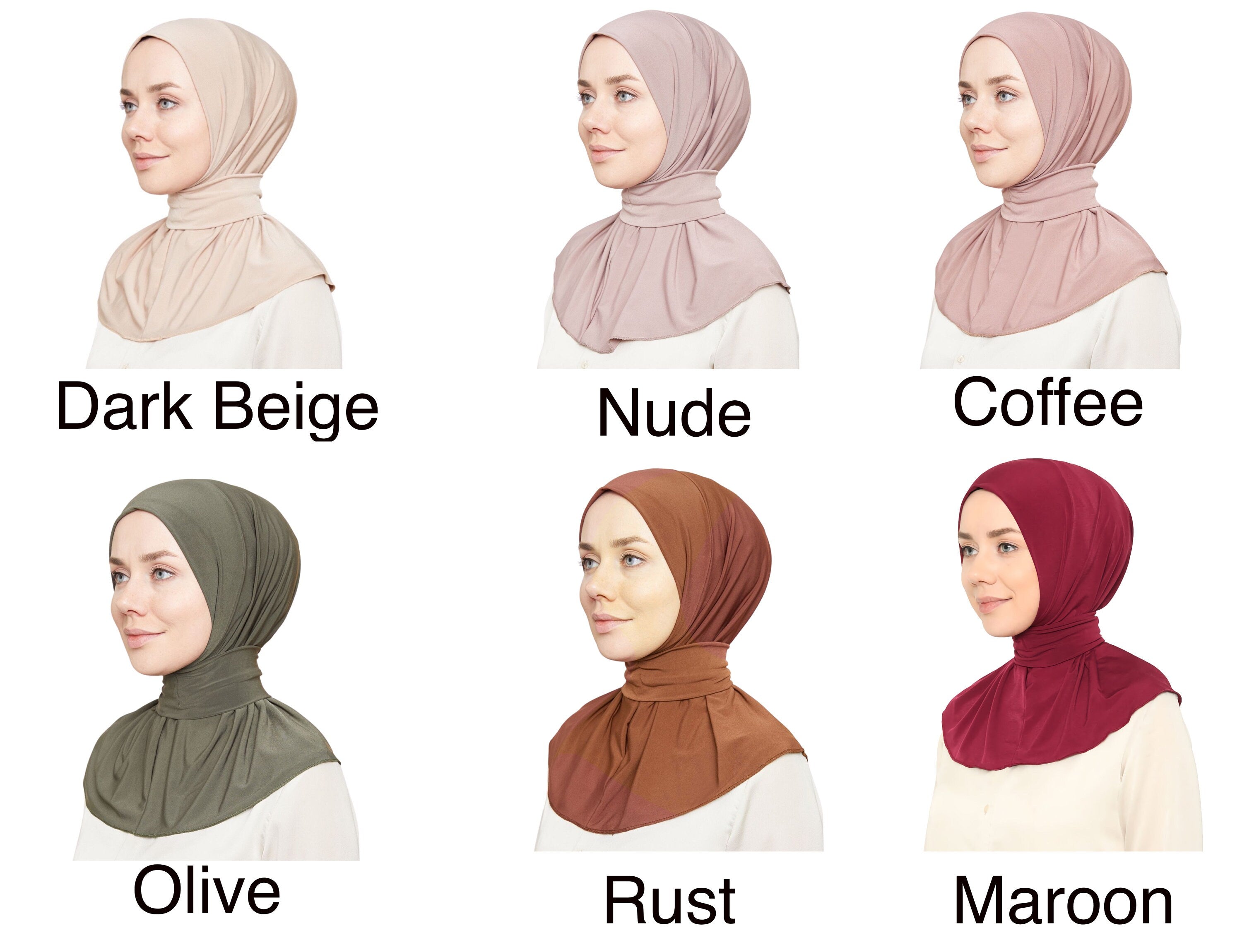 Ready To Go Instant Hijab for Ladies Girls Women With Tie Back Buttons Premium Quality Jersey Scarf