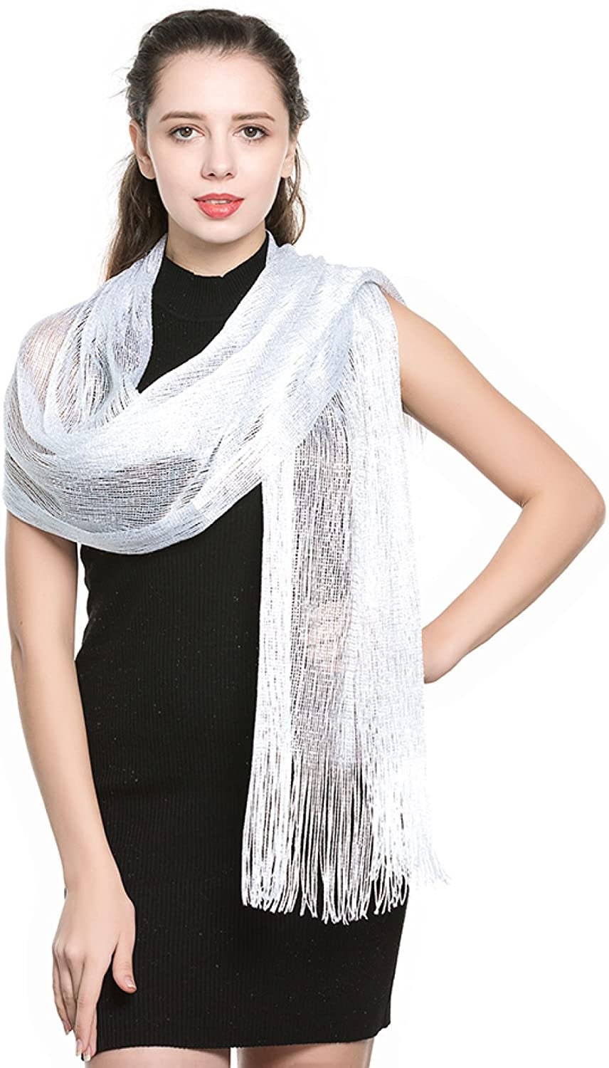 World of Shawls Scarf Wrap for Evening Dresses - Sheer Bridal Women's Scarves for Prom, Wedding, Party