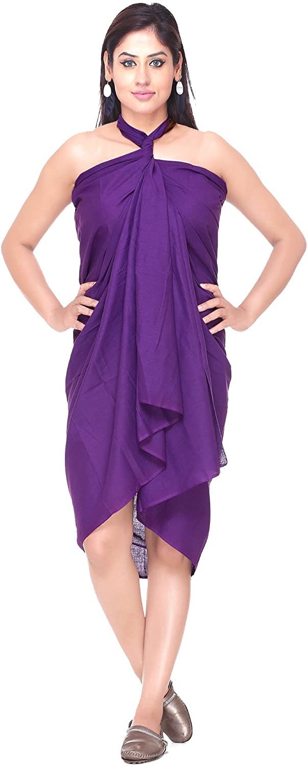 World of Shawls 100% Cotton Plain Sarong