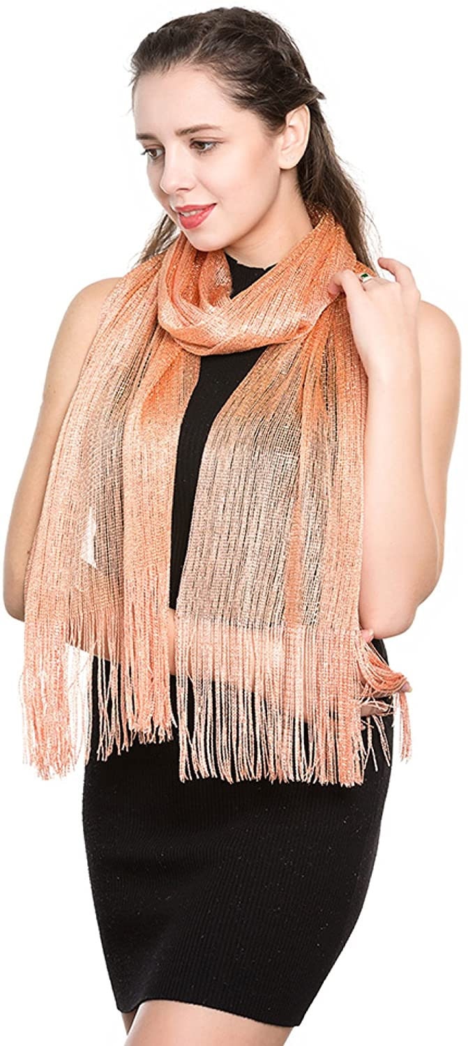 World of Shawls Scarf Wrap for Evening Dresses - Sheer Bridal Women's Scarves for Prom, Wedding, Party