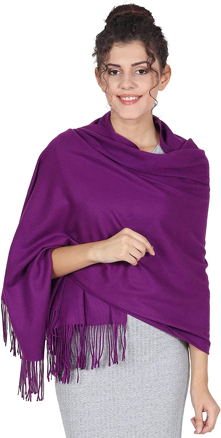 Winter Warm Cashmere Feel Wrap Blanket Shawl Scarf Warm Soft Cozy By World of Shawls