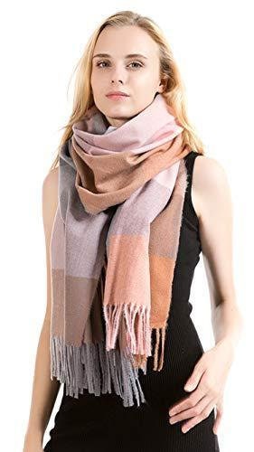 Winter Scarf For Women Ladies With Plaid Block Checkered Tartan Blanket Stylish Wrap Shawl - Colourful Soft And Cozy By World Of Shawls