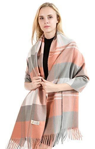 Winter Scarf For Women Ladies With Plaid Block Checkered Tartan Blanket Stylish Wrap Shawl - Colourful Soft And Cozy By World Of Shawls