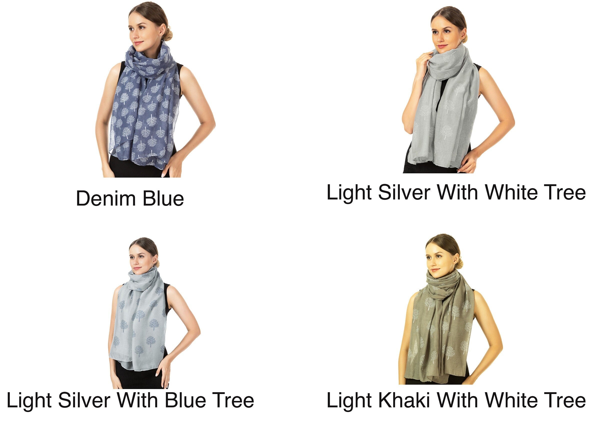 Mulberry Tree Print Fashion Scarf Shawl Wrap Women Ladies Long