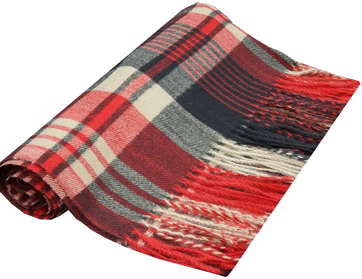 World of Shawls WINTER WARMER Thick Large Plaid Check Design Fashion Scarf Blanket Wrap Unisex