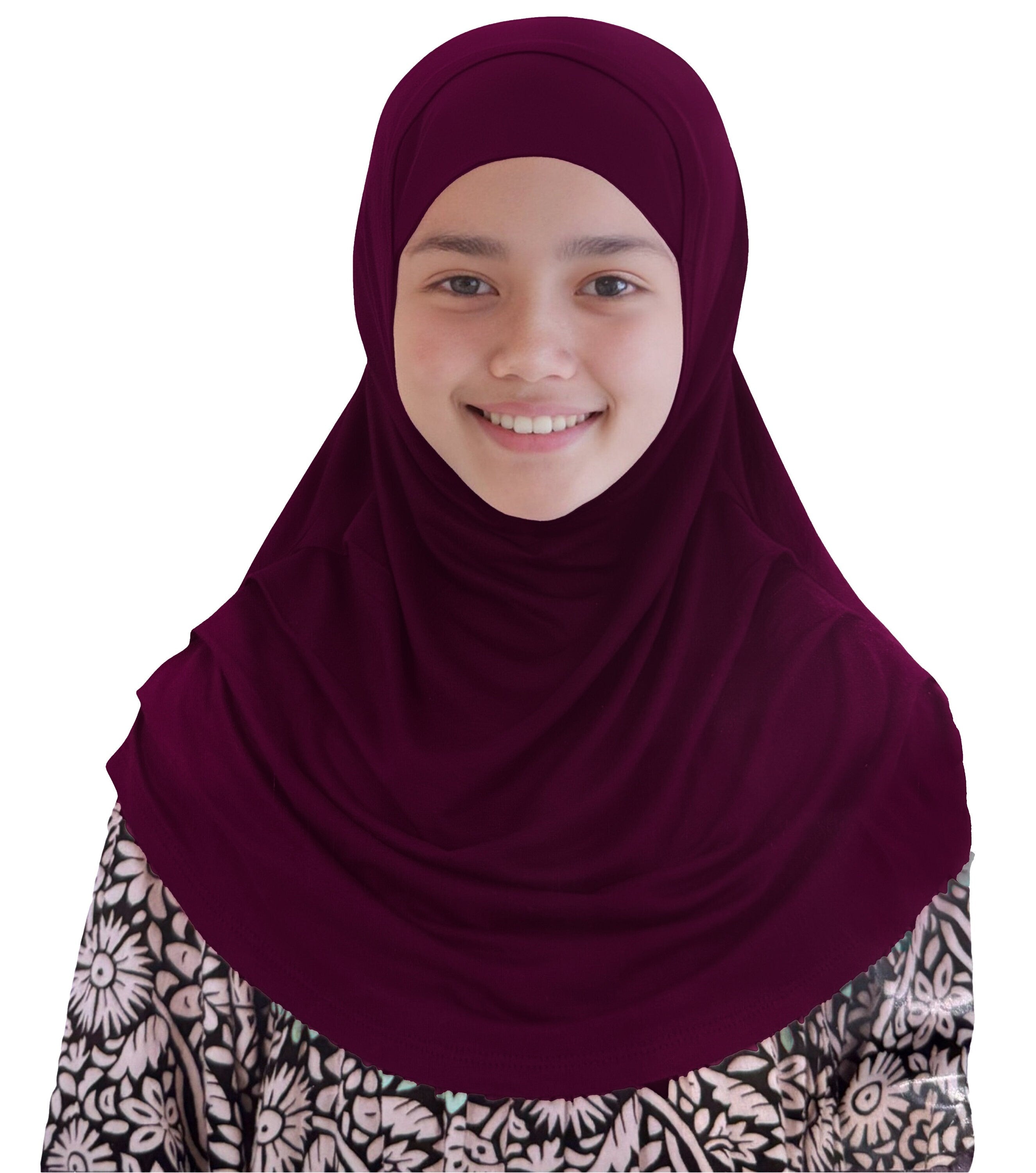 New Pleated Children Kids Girls Instant Hijab Eid Ramadan Mosque Hijab