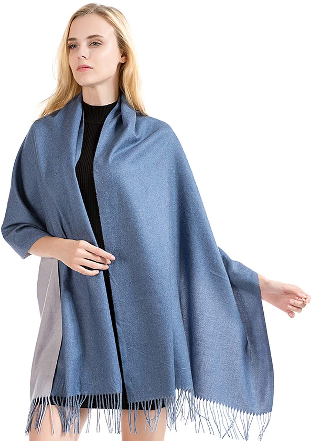 Soft Scarf Womens Ladies Unisex Reversible Two Sided Shawl Wrap Blanket Cashmere Feel 11 Colours WINTER SPECIAL by World of Shawls