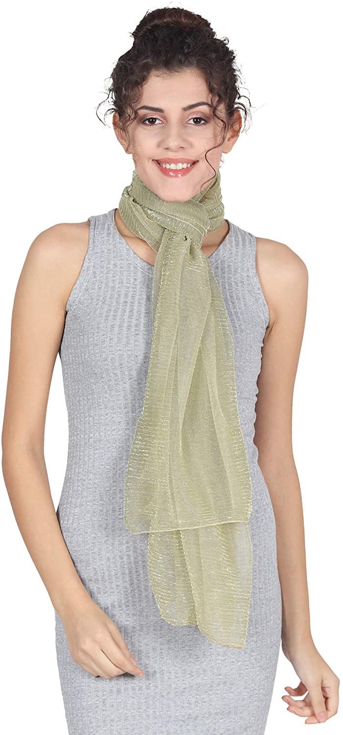 Scarf Wrap for Wedding Evening Shawl Glitter Sheer Bridal Women's Scarves for Prom, Party By World of Shawls