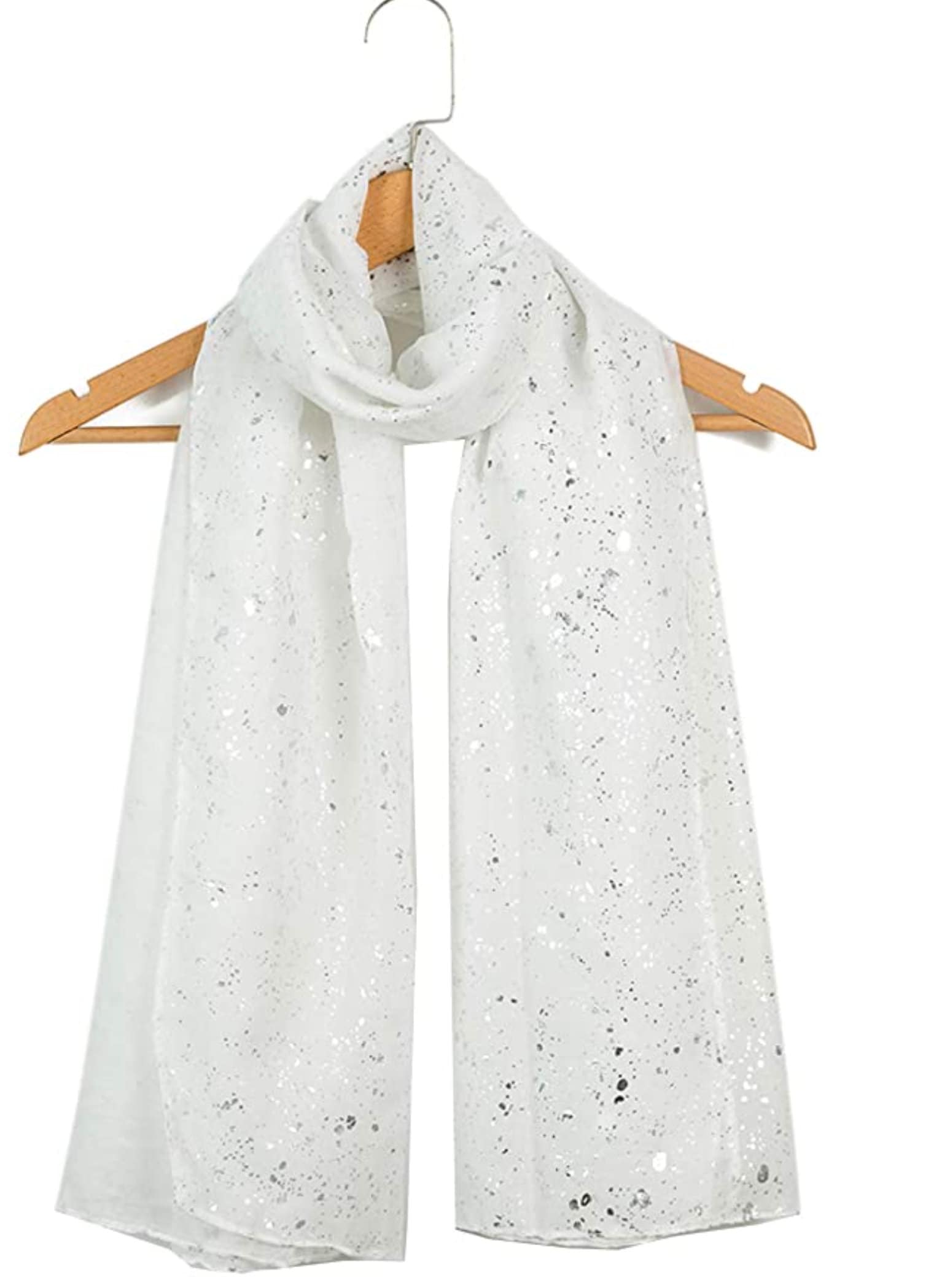 Evening Silver Sparkle Wrap Stole Shawl For Wedding, Bridesmaid, Parties, Prom Scarf
