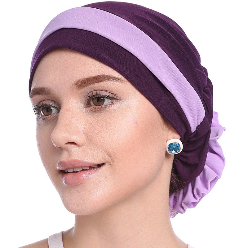 Chemo Hat Stretchy Beanie Bandana Turban Cap Skull Cap Ethnic Head Wrap Hat Headscarf Hair Loss