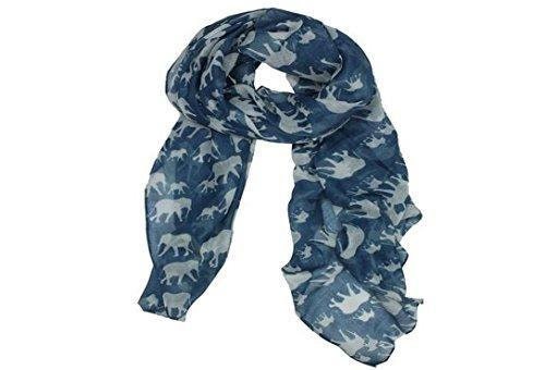 Extra Large Womens Gorgeous Fashion Scarf In Elephant Design/multi Colours