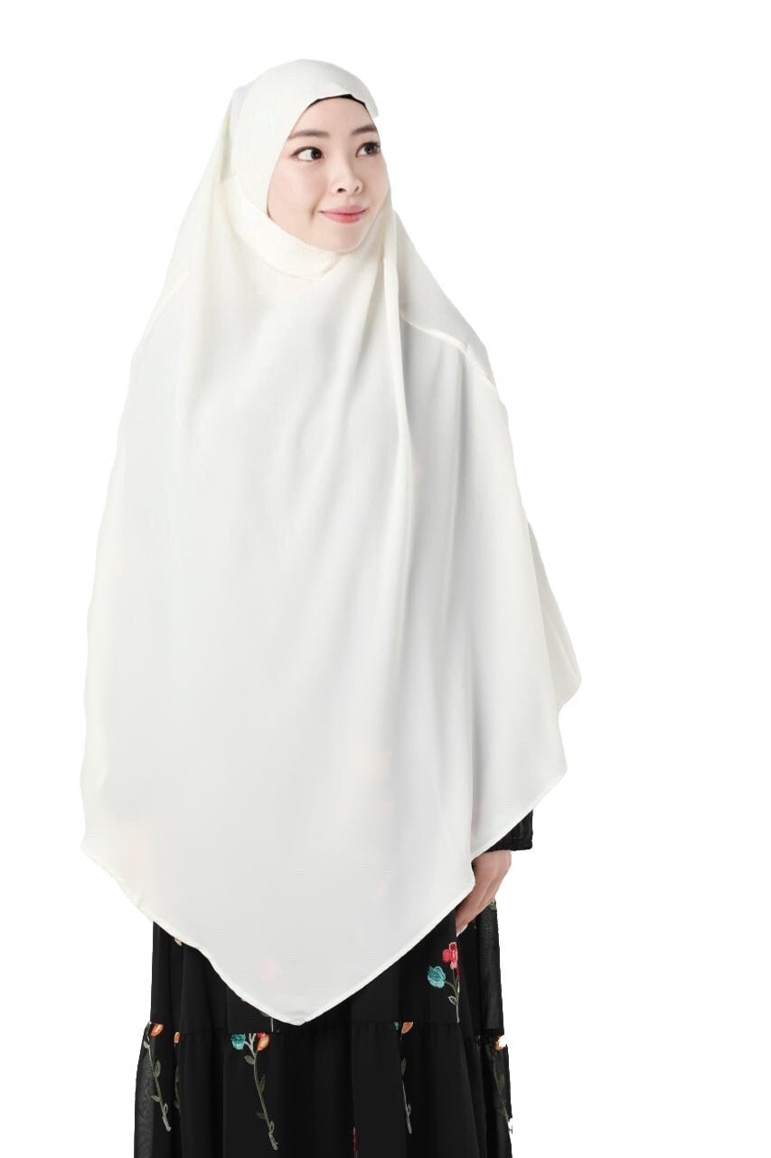 Modest Wear Khimar with Tie Back Premium Quality Jazz Crepe Scarf Hijab Prayer for Ramadan Eid Hajj Umrah Women Ladies Gift