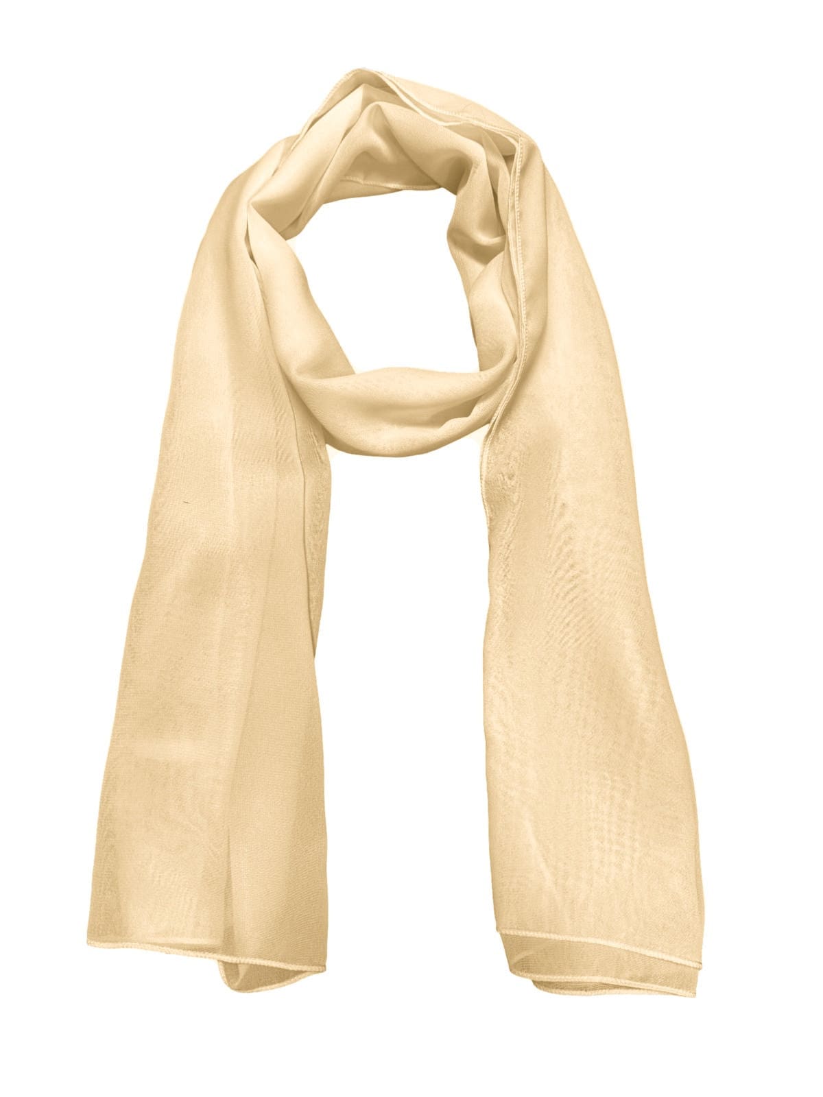 Chiffon Silk feel Scarves Women Plain Neck Retro Lightweight Scarves Bandana for Women size 45 x 160 cms