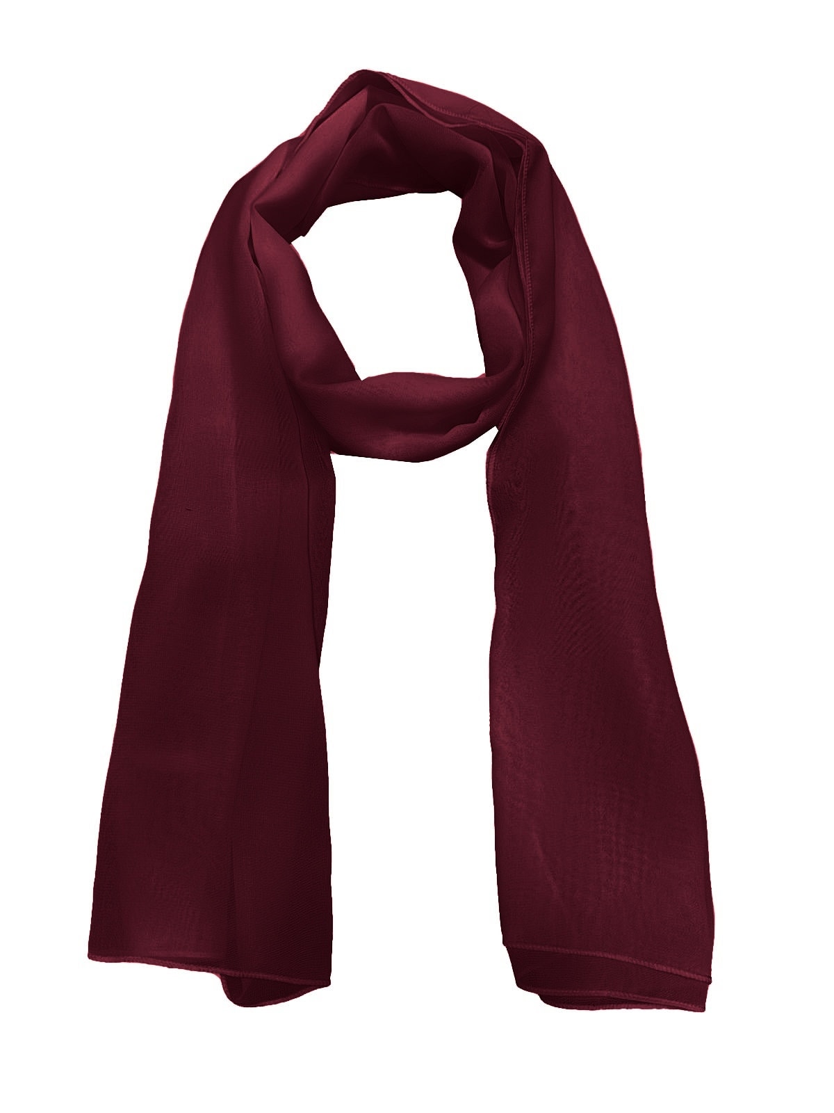 Chiffon Silk feel Scarves Women Plain Neck Retro Lightweight Scarves Bandana for Women size 45 x 160 cms