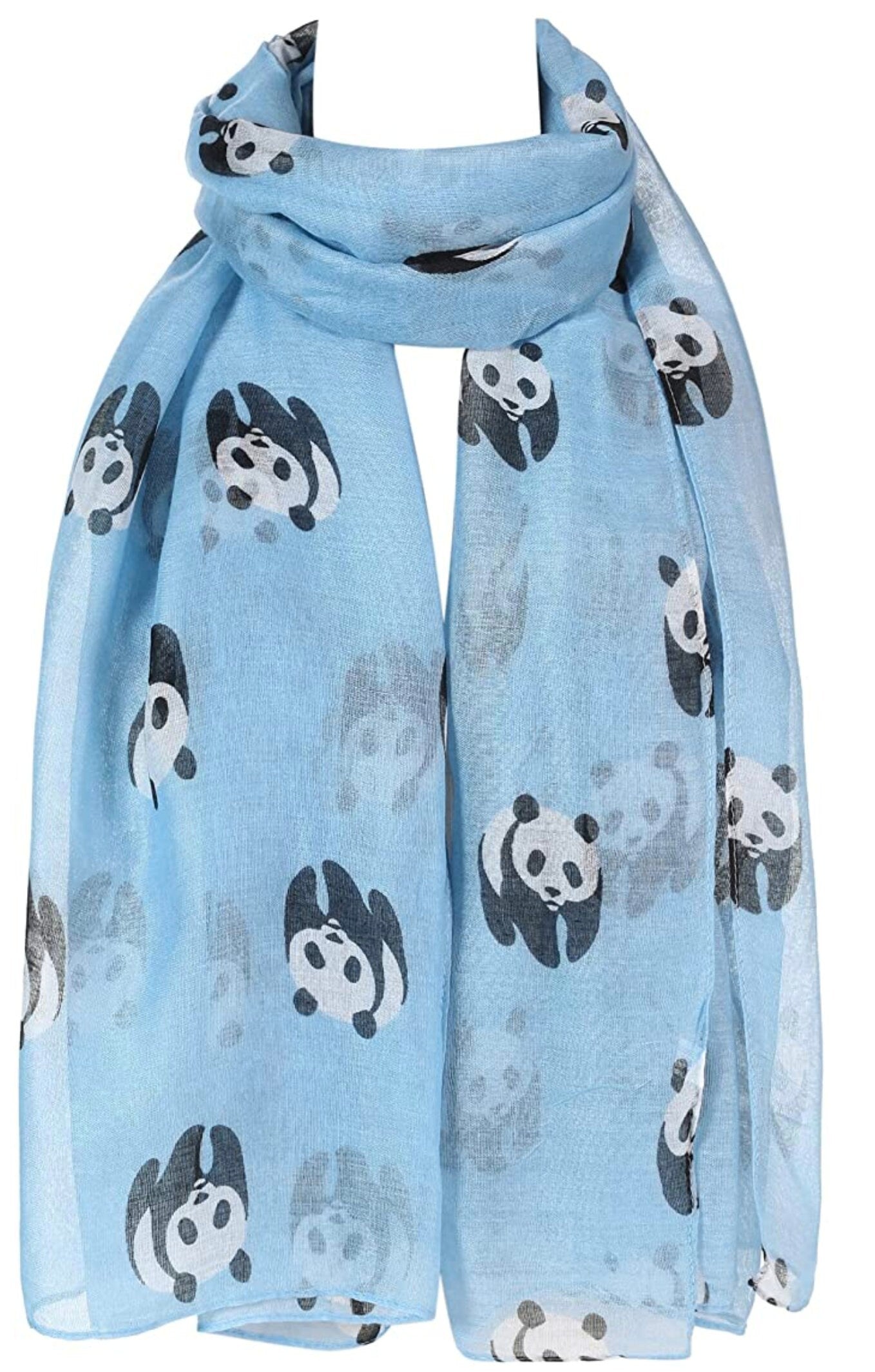 Ladies Women"s Panda Print Scarf Wraps Shawl Soft Scarves