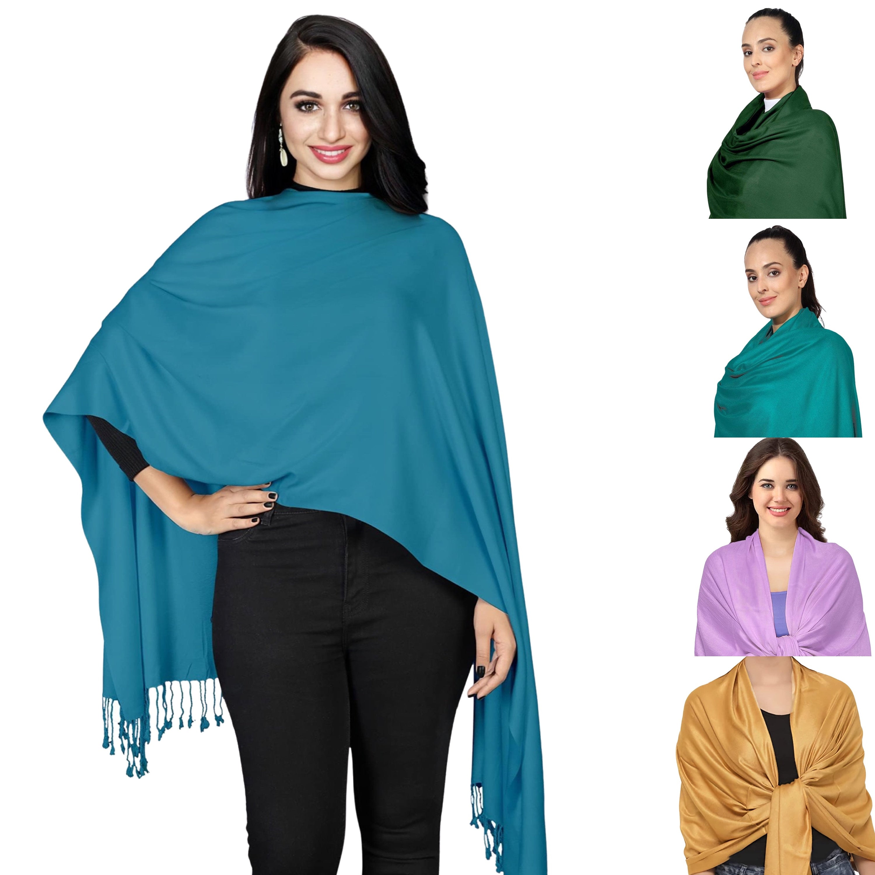 New Pashmina Scarf Wrap For Bridesmaid Bridal Wedding Shawl Gifts for Her Mum Grandma Wife Girlfriend Ladies Women Scarves