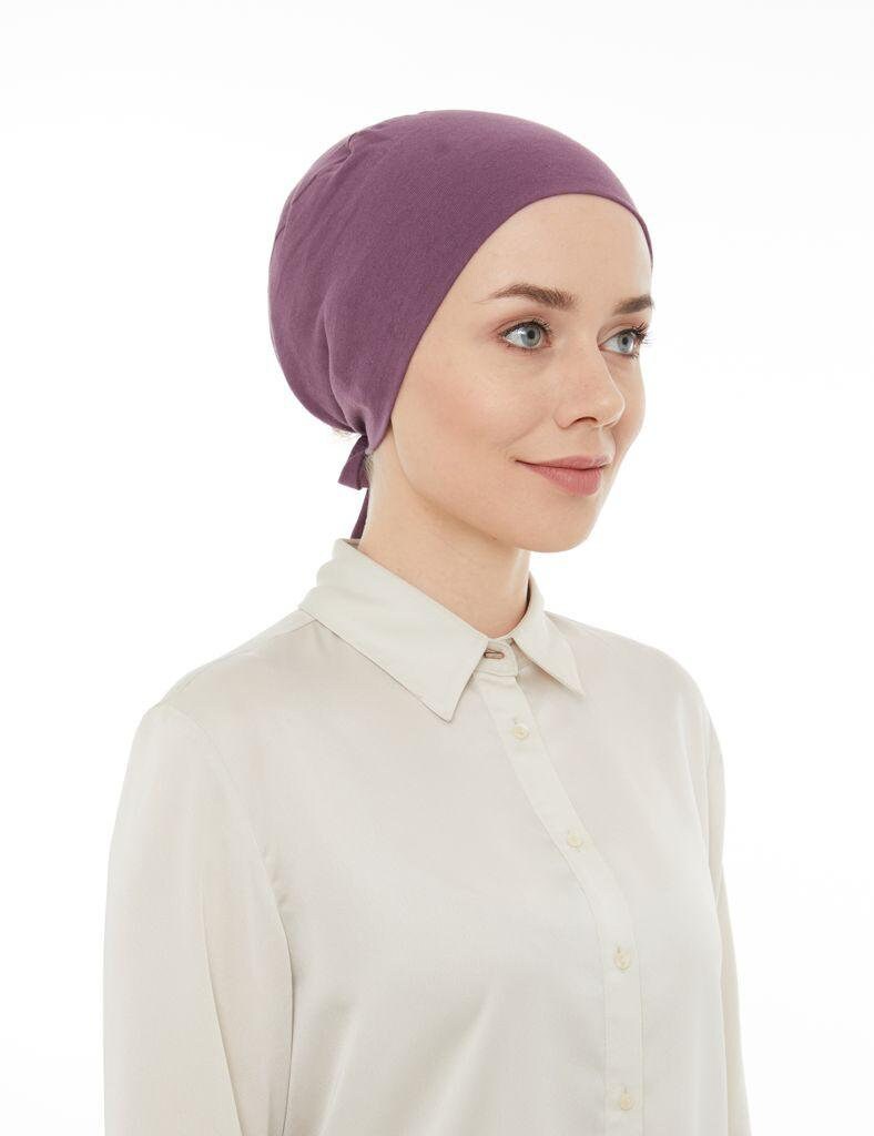Women Hair Loss - Cancer Slip-On Headwear Turbans Hats Cap with Tie Back, giving you full coverage of your head Hijab