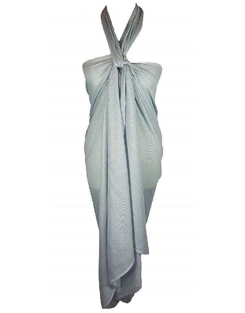 Ladies Plain Cotton Sarong Wrap Cover Up Dress Scarf Shawl