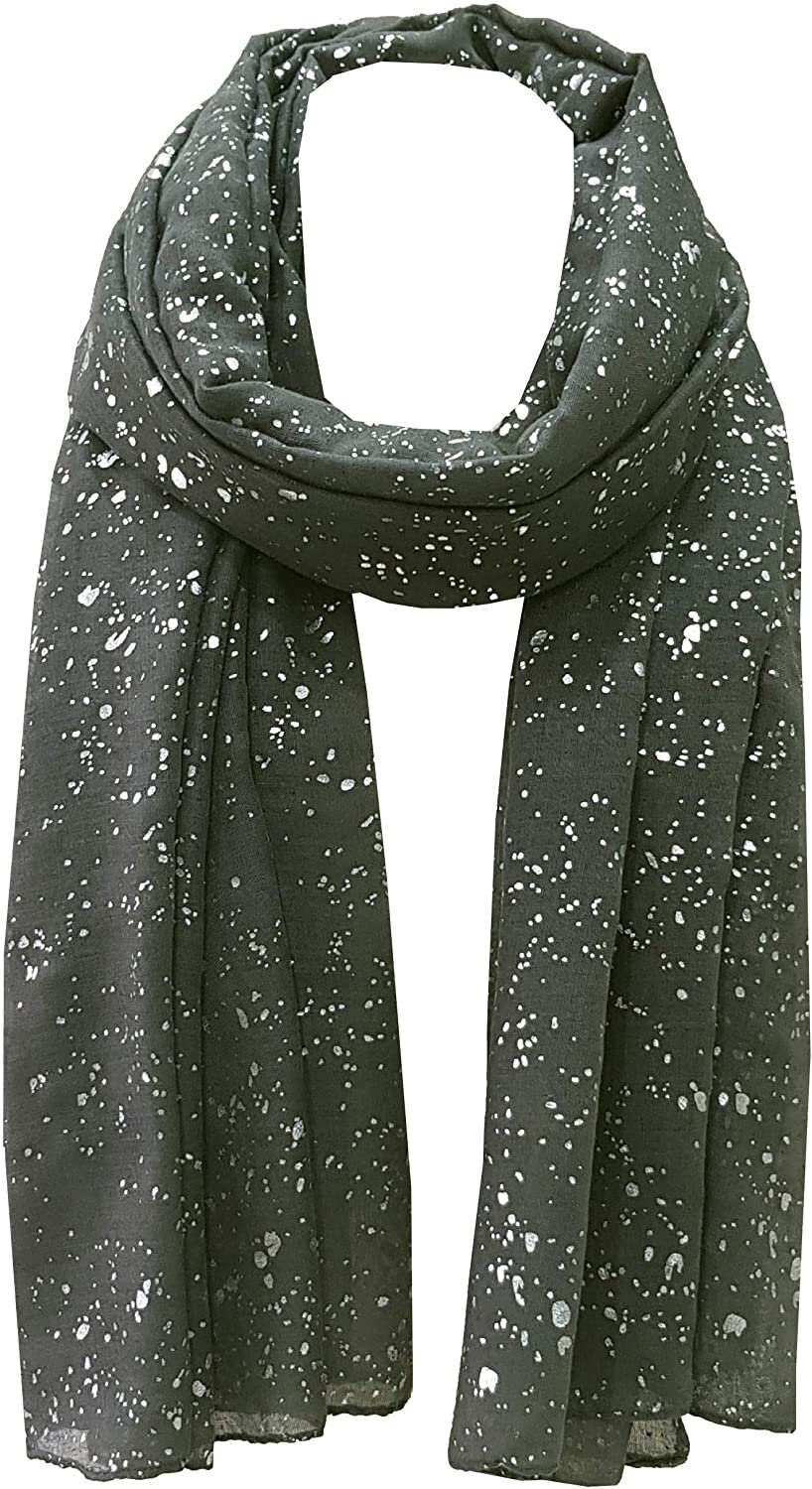 Sparkle Splash Effect Scarf Shawl Wrap for Casual Formal Wedding Prom Party Evening Day Wear