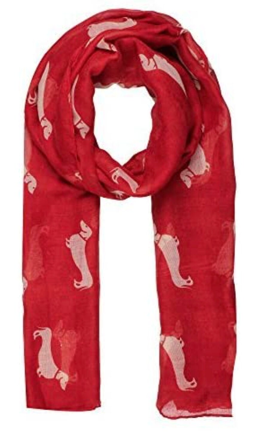 Dachshund Sausage Dog Print Women's Ladies Girls Scarf Shawl Wrap Oversize Gift