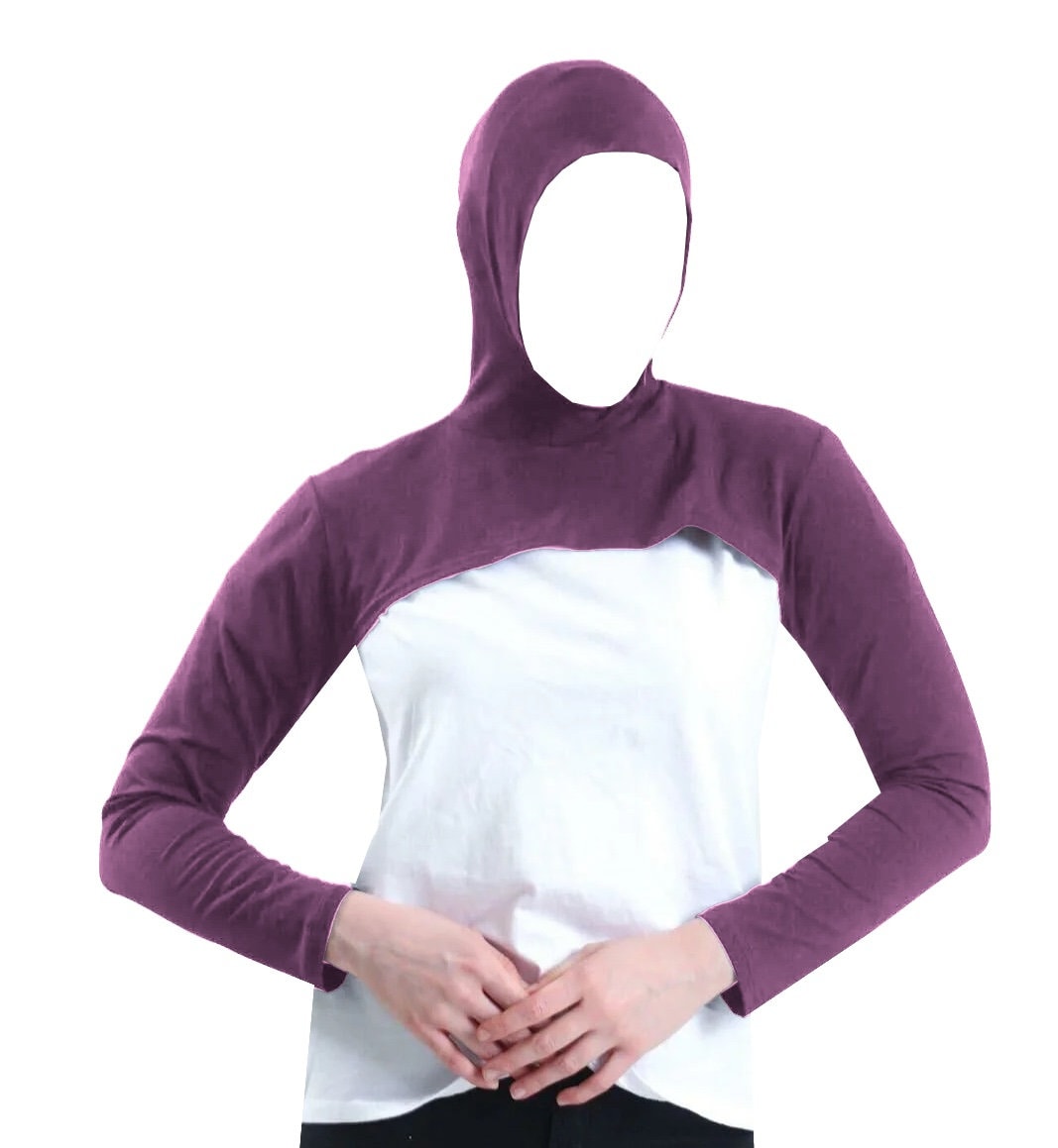 Modest Wear 3 in 1 Head Neck Shoulders Arms Coverage Scarf Hijab Sport Gym Prayer Medical Everyday Wear for Girls Women