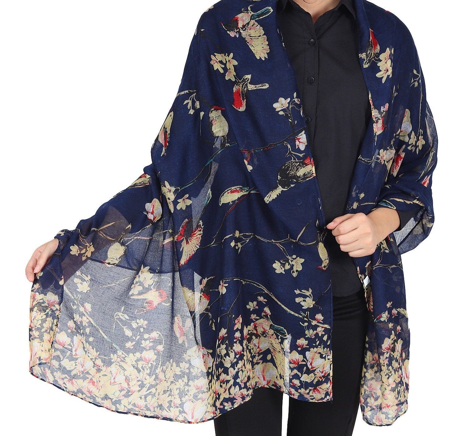 Stunning Robin Bird Design Ideal Gift Girls Women Ladies Scarf Scarves Wrap Shawl