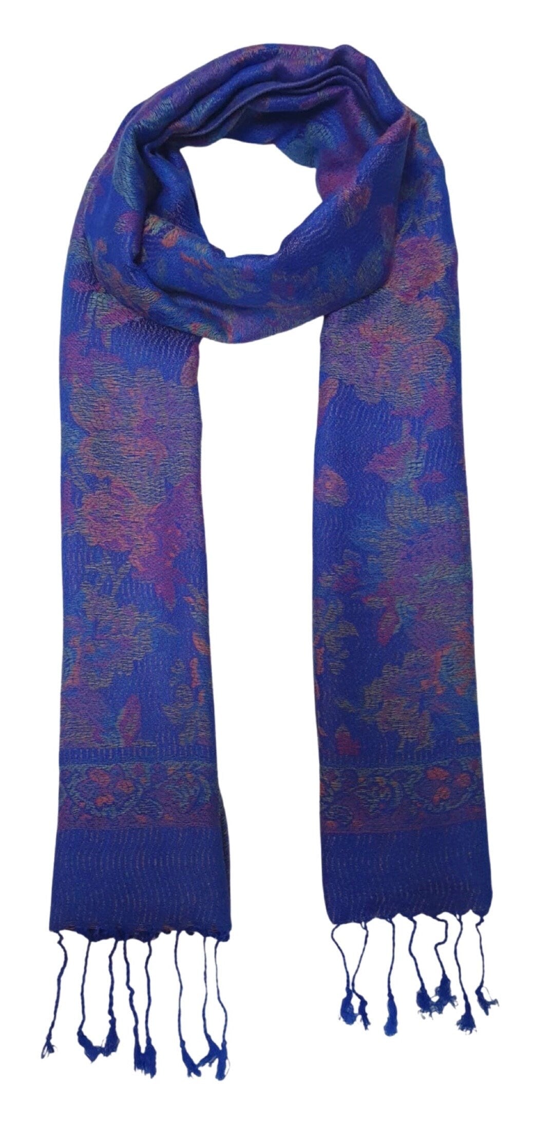 Mosaic Weave Luxurious Reversible/Two Sided Print Self Embossed Pashmina Feel Wrap Scarf Stole Scarves Shawl Style - Soft and Wrap