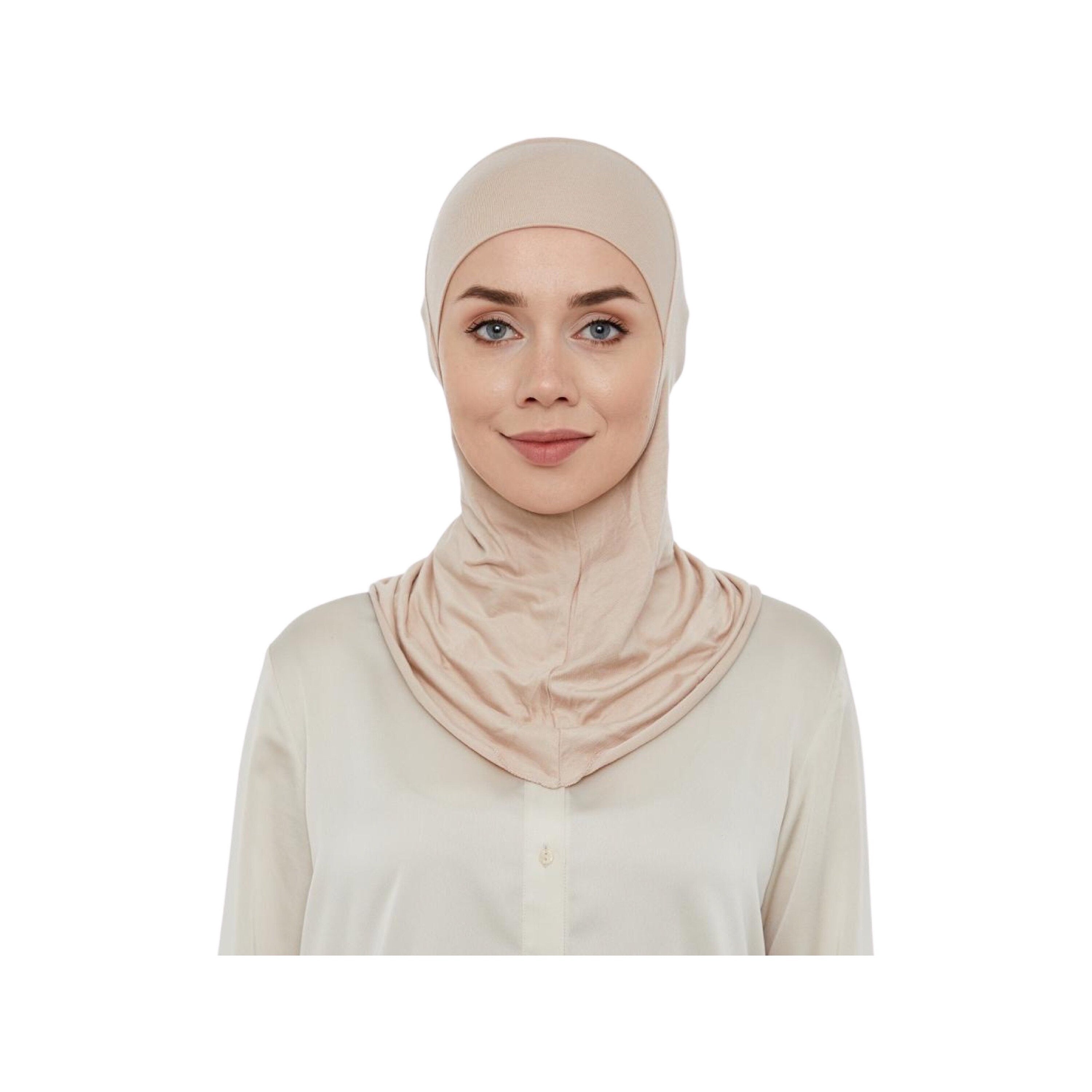 Premium Stretchy Women Girls Ninja Hijab Under Scarf Cap Turban Bone Bonnet  Islamic Neck Cover Muslim