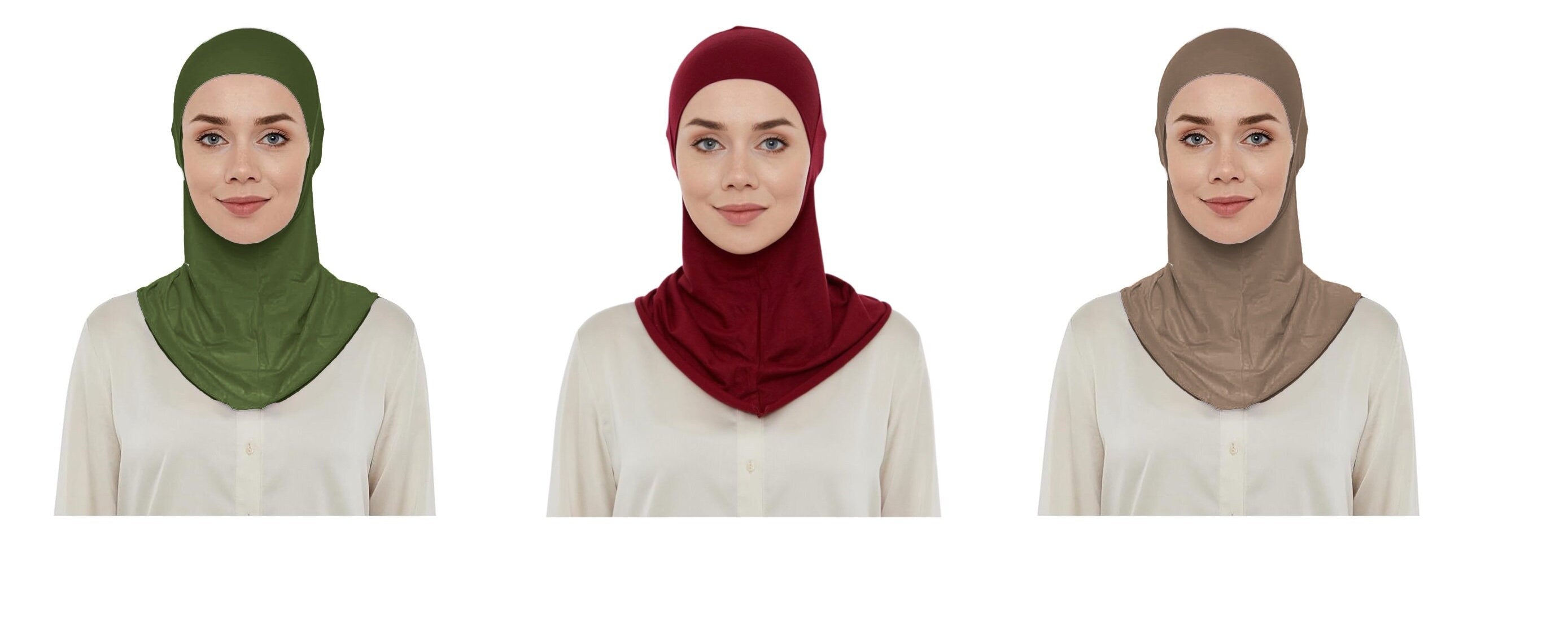 Premium Stretchy Women Girls Ninja Hijab Under Scarf Cap Turban Bone Bonnet  Islamic Neck Cover Muslim