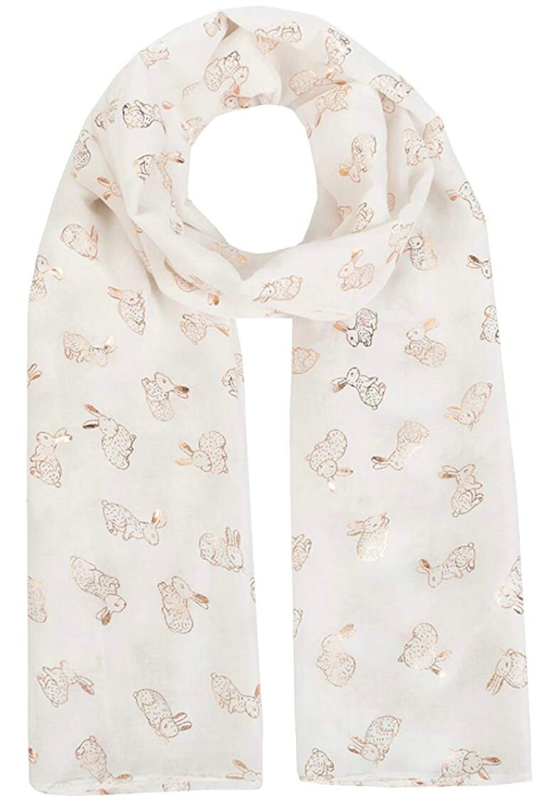New Sparkling Bunny Rabbit Print Ladies Celebrity Style Scarves Maxi, Scarf, Wrap, Sarong, Shawls