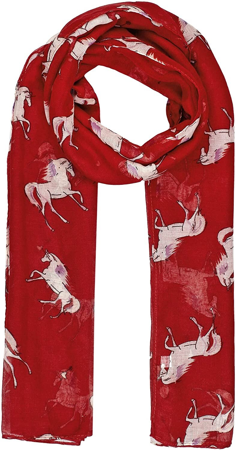 Horse Print Design Ladies Women Girls Scarves Shawl Wrap Maxi Scarf Sarong