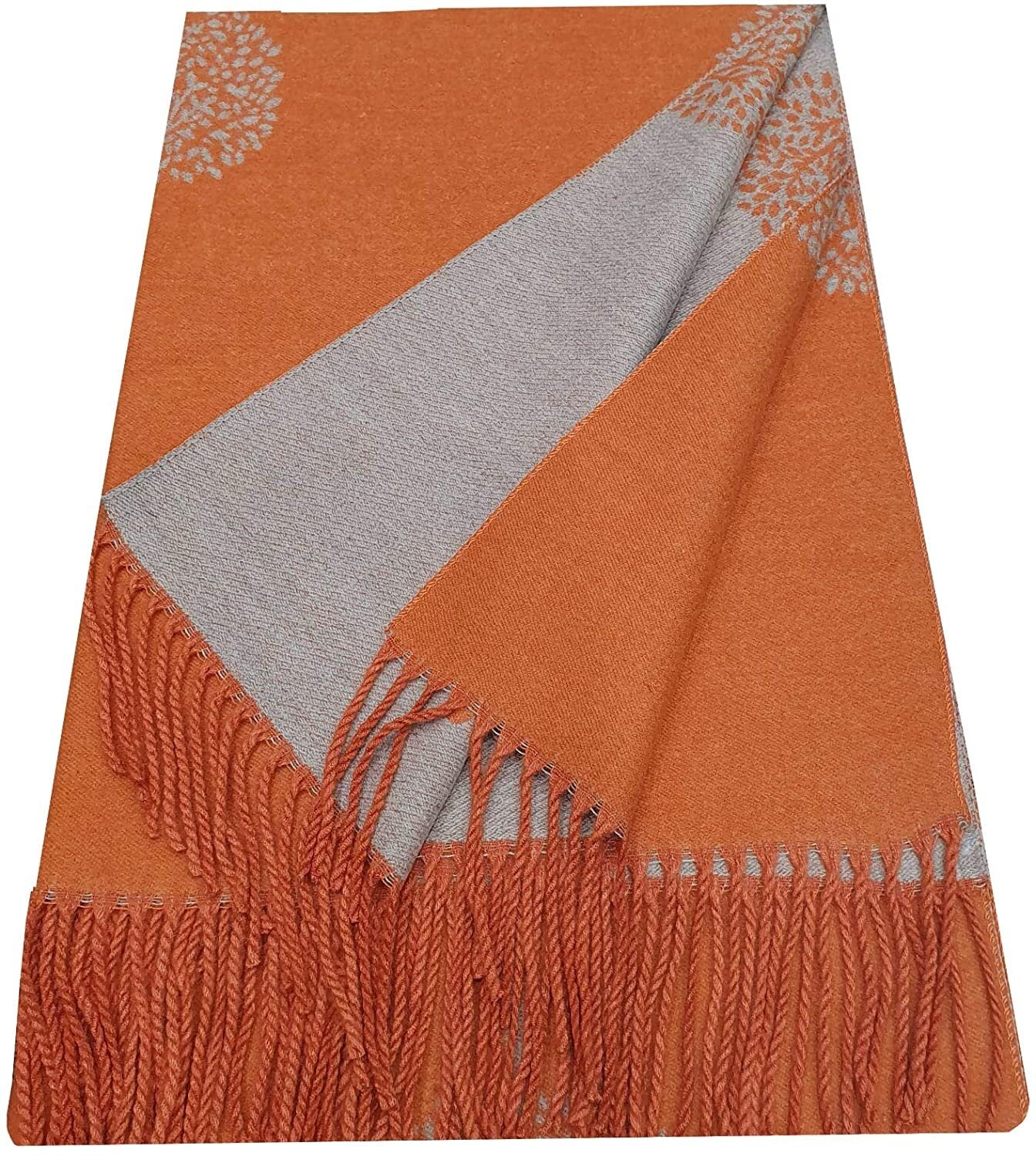 WINTER WARMER Reversible Thick Long Mulberry Tree Print Fashion Scarf Blanket Wrap