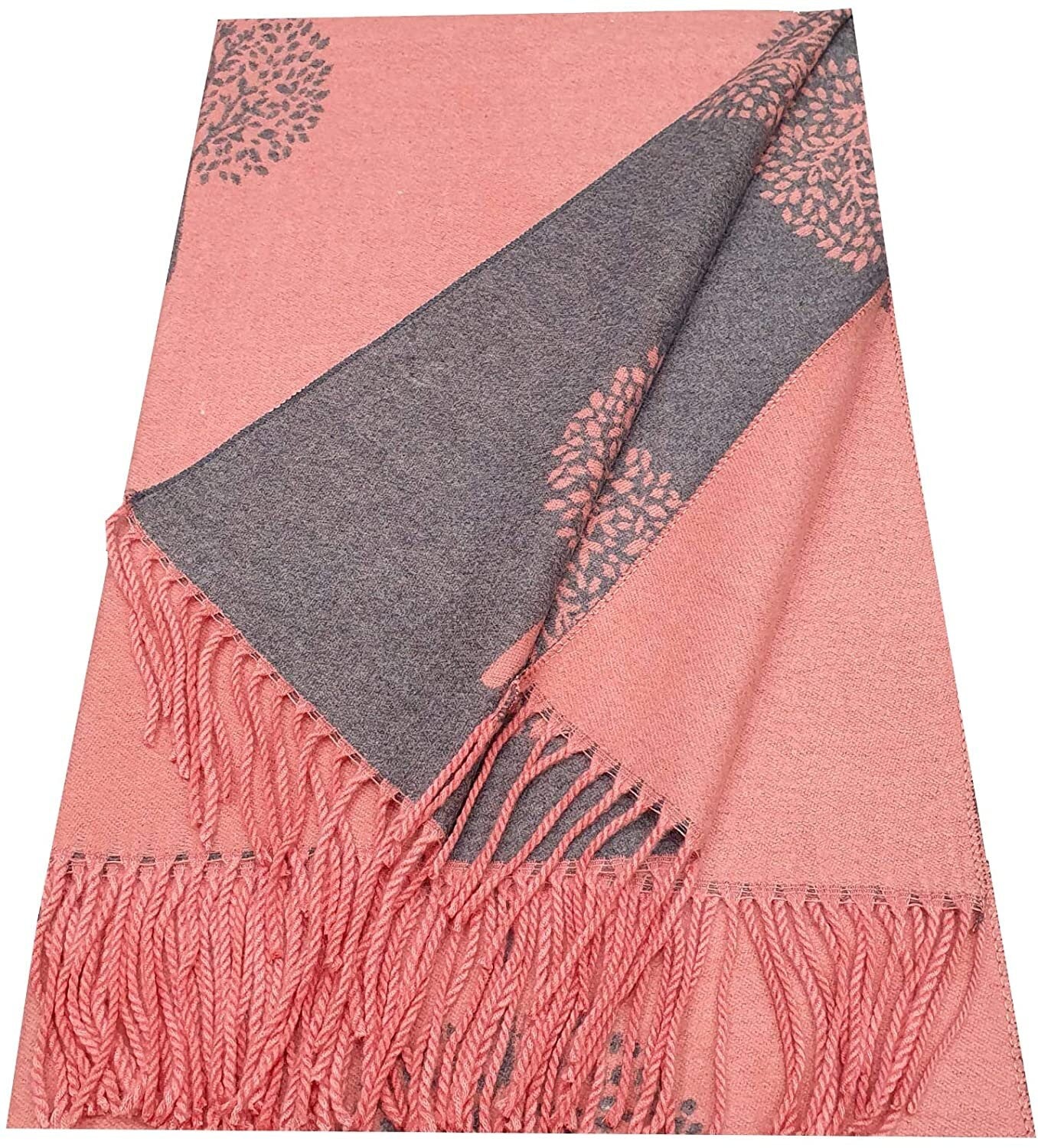WINTER WARMER Reversible Thick Long Mulberry Tree Print Fashion Scarf Blanket Wrap