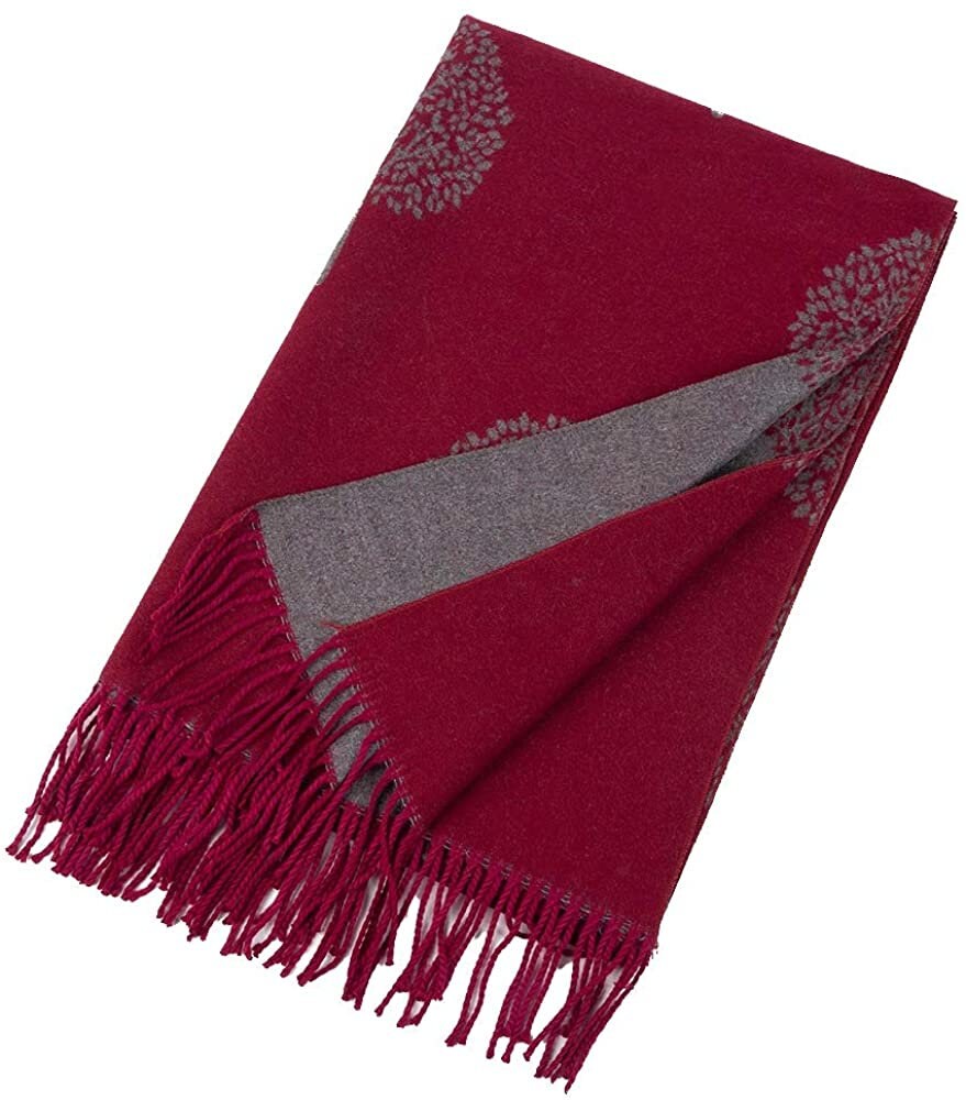 WINTER WARMER Reversible Thick Long Mulberry Tree Print Fashion Scarf Blanket Wrap