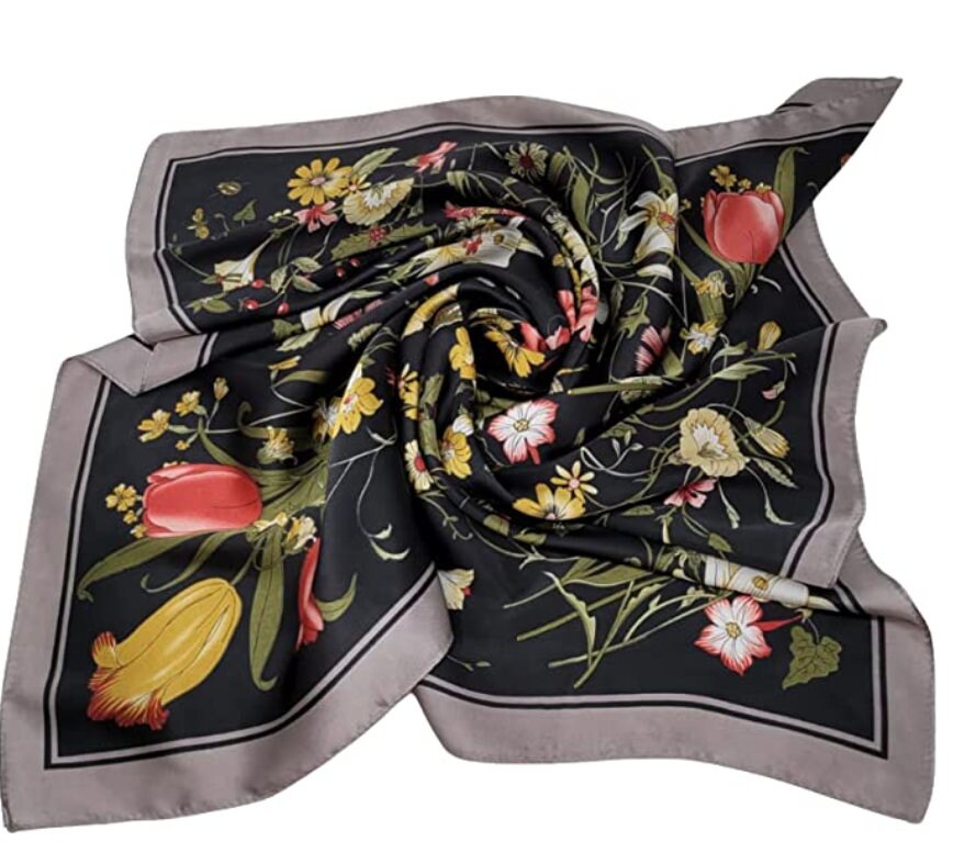 70 x 70 Cms Satin Silk Feeling Square Neck Scarf Head Hair Wraps