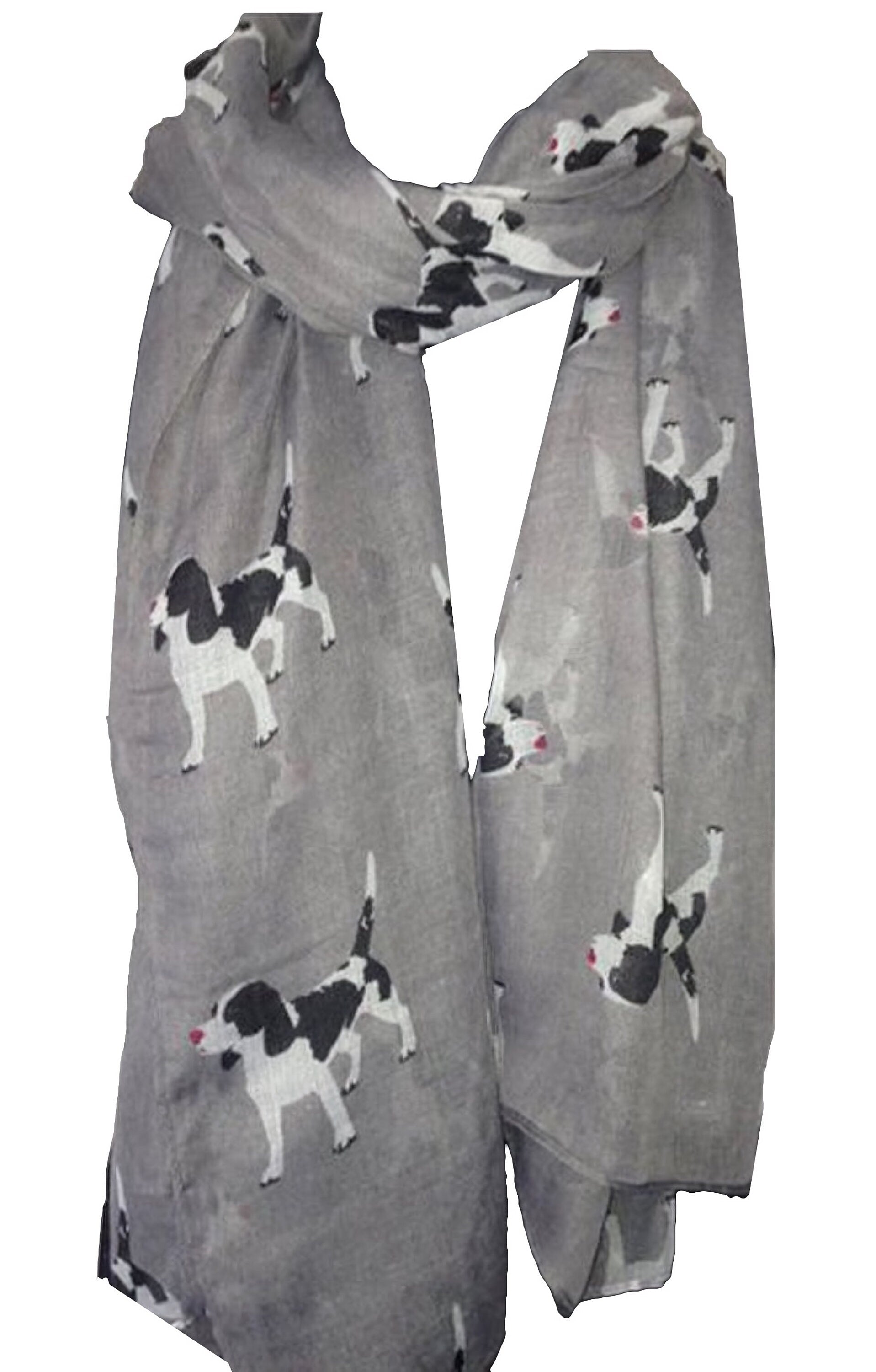 Ladies Spaniel Dog Puppy Print Large Shawl Wrap Scarf Pashmina Scarves