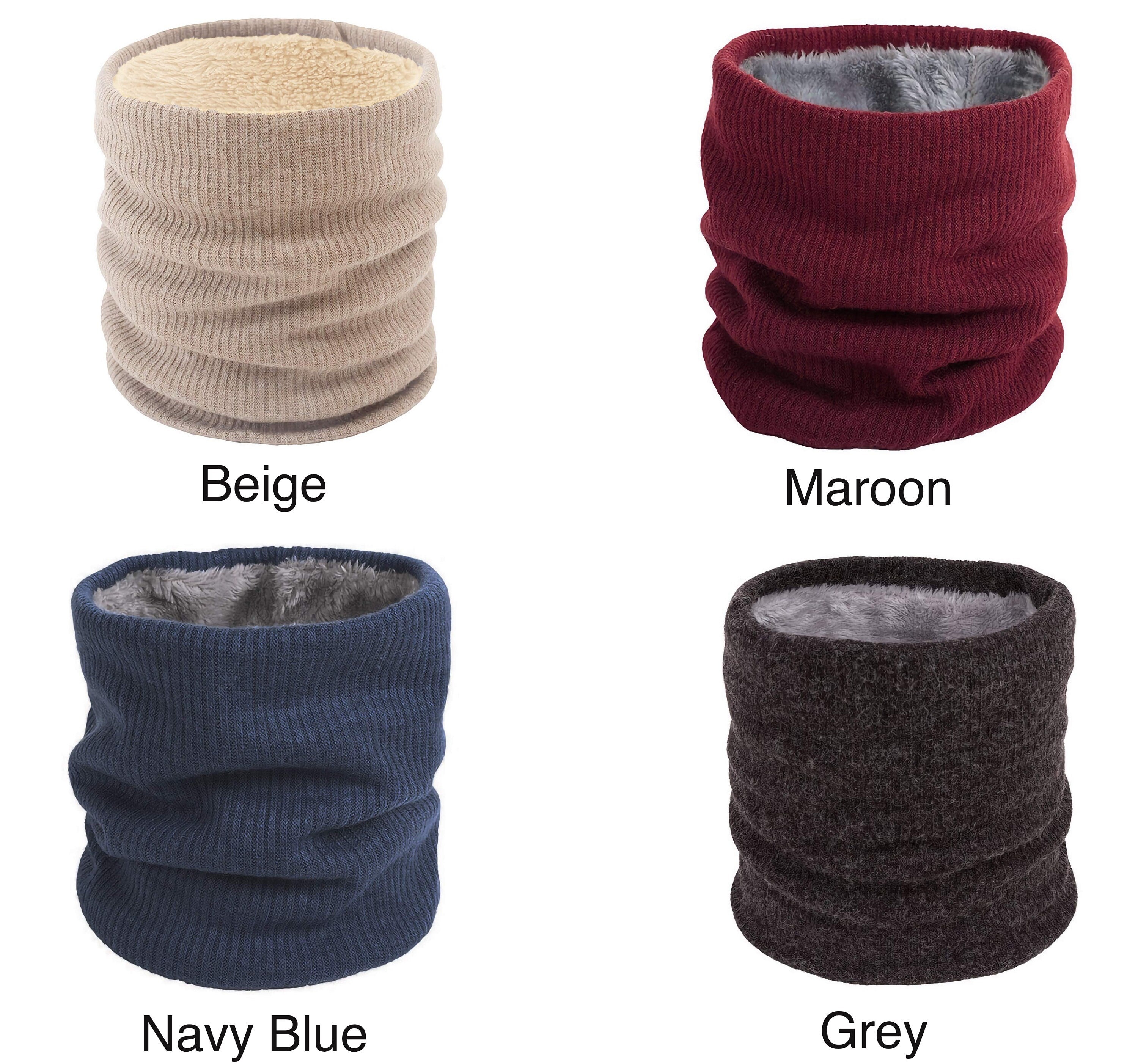 Neck Warmer Men Ski, Neck Gaiter Face Scarf Women, Fleece Scarf for Men Gaiter Mask, Thick Windproof Scarves Unisex  Women Girls