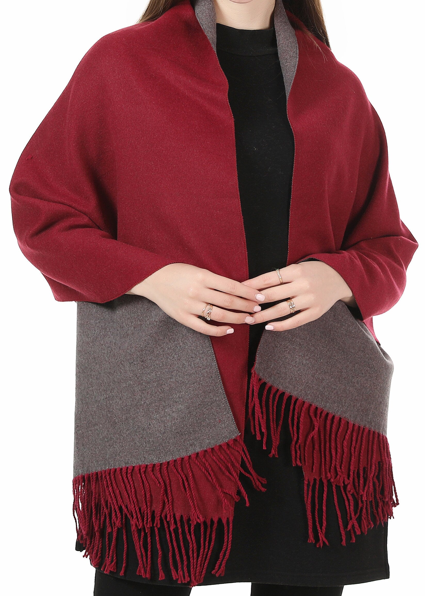 Reversible Winter Scarf Scarves Wrap Blanket Shawl Warm Soft Cosy