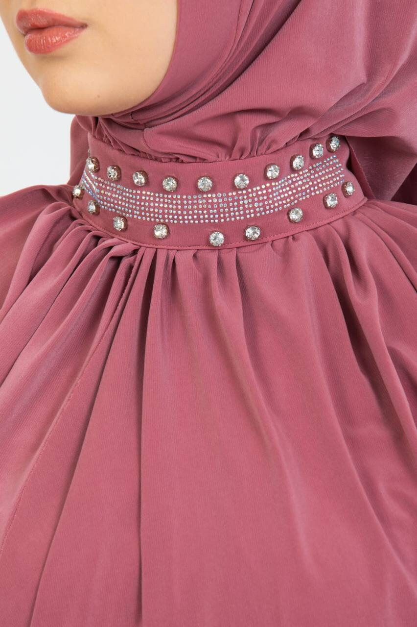 Modern Instant Ready Scarf Hijab Cape Embellished with Exquisite Pearls on Neckline and Sleeves Premium Quality Jersey Ramadan Eid Wedding