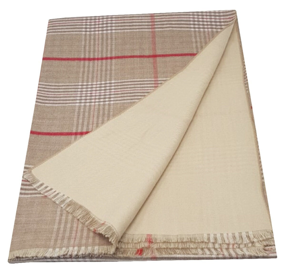NEW Classic Reversible Plaid Tartan Look Scarf Wrap Blanket Shawl Warm Soft Cosy UNISEX